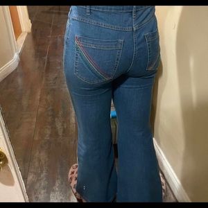 Rainbow Flared Pocket Forever 21 Pants